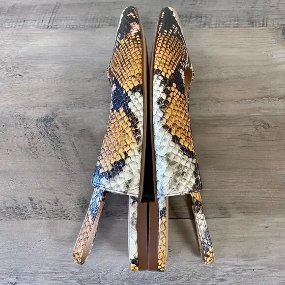 Madewell Margo Snakeskin Slingback Flats, Size 6.5 - Picture 9 of 15